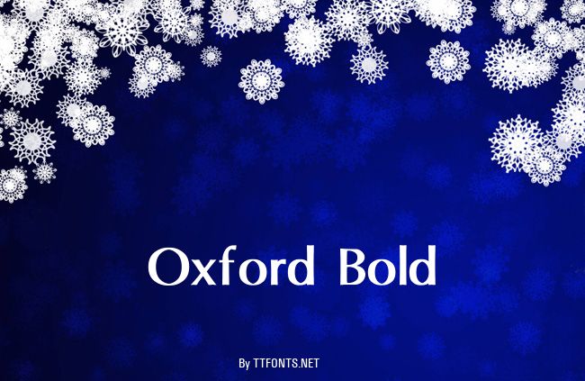 Oxford Bold example
